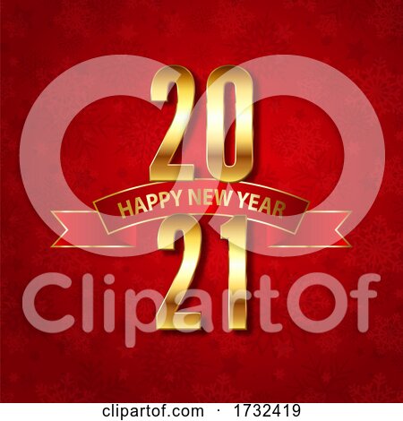 Elegant Happy New Year Background with Gold Numbers and Ribbon Design by KJ Pargeter