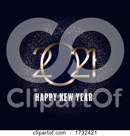 Glittery Happy New Year Background 2311 by KJ Pargeter