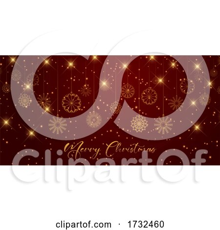 Christmas Banner Design with Snowflakes by KJ Pargeter