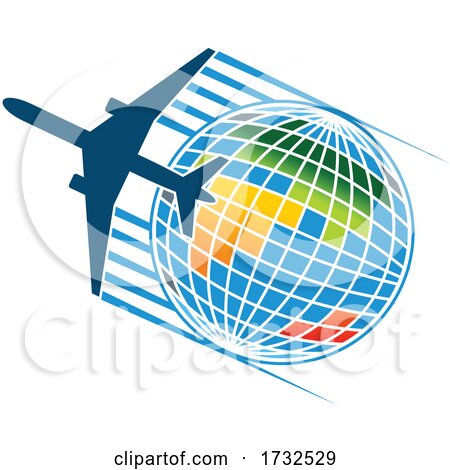 Airplane and Globe by Vector Tradition SM