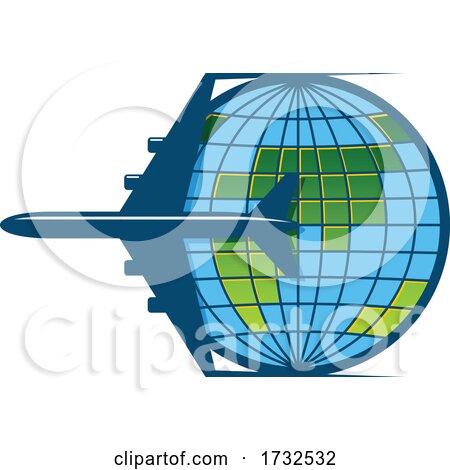 Airplane and Globe by Vector Tradition SM