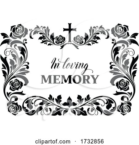 Funeral Floral Design Element by Vector Tradition SM