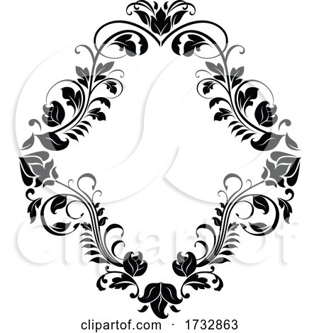 Black and White Floral Funeral Design by Vector Tradition SM