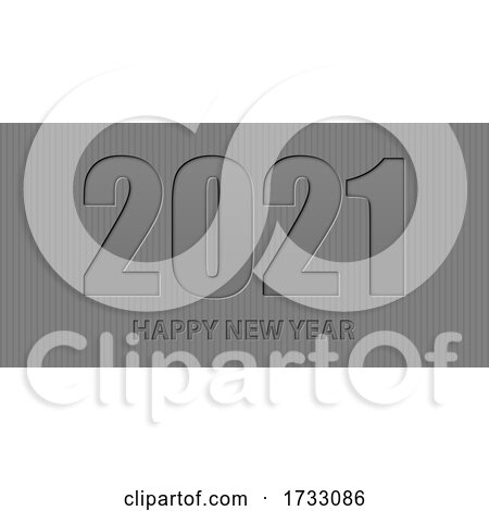 Happy New Year Minimalistic Background with Letterpress Style Design by KJ Pargeter