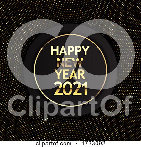 Gold and Black Hhappy New Year Design by KJ Pargeter