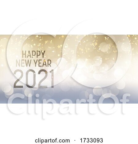 Decorative Happy New Year Banner Design by KJ Pargeter