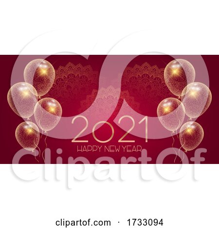 Decorative Happy New Year Banner Design by KJ Pargeter