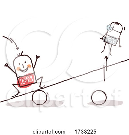 New Year Stick Man Bouncing 2020 Away by NL shop