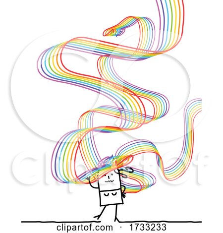 Stick Woman with Rainbow Hair by NL shop