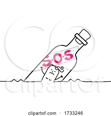 Stick Woman Stuck in a Bottle by NL shop