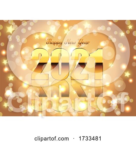 Golden Happy New Year Background by KJ Pargeter