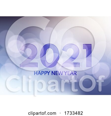 Happy New Year Background with Bokeh Lights Design by KJ Pargeter