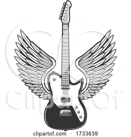 Winged Guitar by Vector Tradition SM