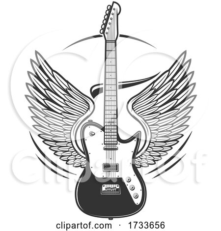 Winged Guitar by Vector Tradition SM