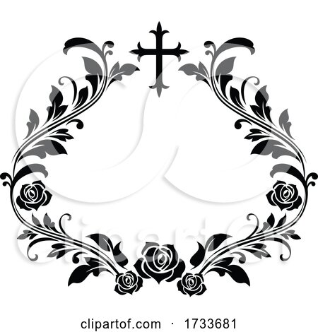Funeral or Religious Border Design by Vector Tradition SM