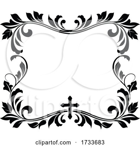 Funeral or Religious Border Design by Vector Tradition SM
