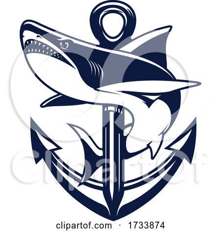 Shark and Anchor by Vector Tradition SM