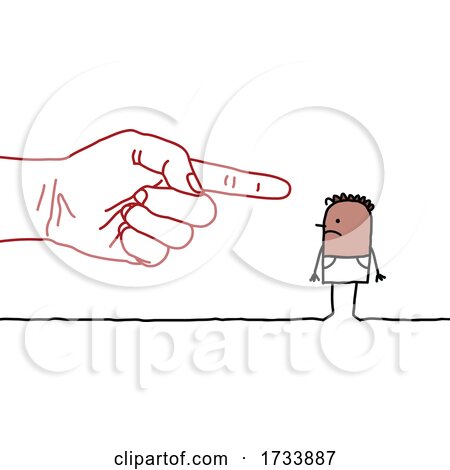 Hand Pointing at a Black Stick Man by NL shop