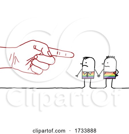 Hand Pointing at a Gay Stick Couple by NL shop