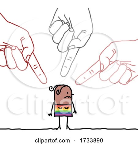 Hands Pointing at a Lesbian Woman by NL shop