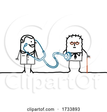 Stick Geriatric Doctor and Patient by NL shop
