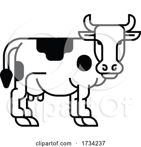 Cow Sign Label Icon Concept by AtStockIllustration