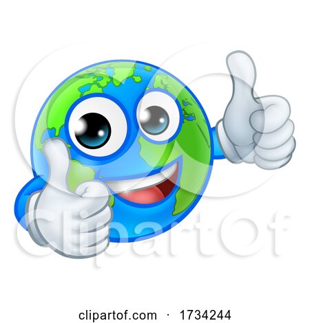 Earth Globe World Cartoon Character Mascot by AtStockIllustration