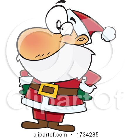 Clipart Cartoon Confident Santa by toonaday