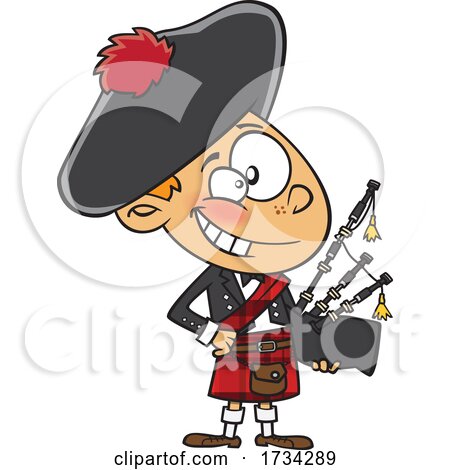 Clipart Cartoon Scottish Boy by toonaday