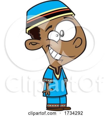 Clipart Cartoon South African Boy by toonaday