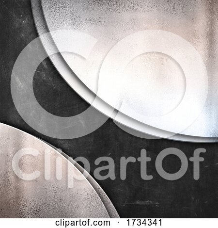 Grunge Blackboard Texture Background with Silver Metal Plates by KJ Pargeter