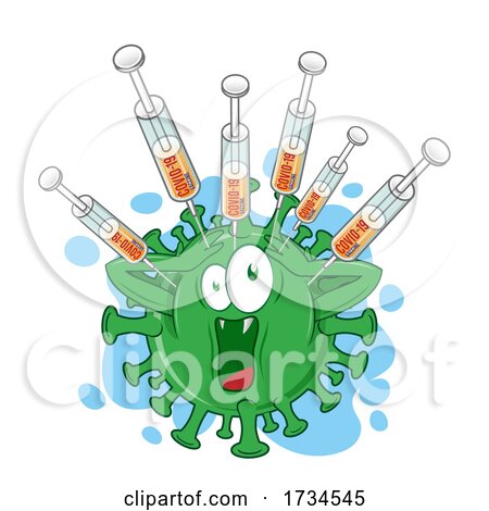 Vaccine Needle Injected into a Covid Virus by Domenico Condello