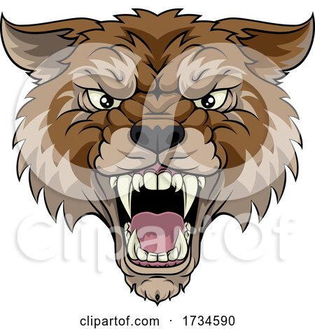 Wolf or Werewolf Monster Scary Dog Angry Mascot by AtStockIllustration