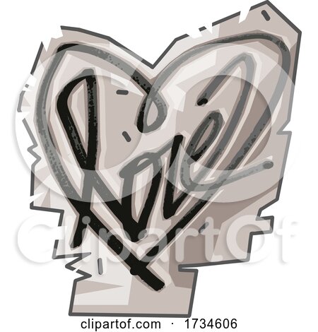 Sketched Valentine Love Heart by NL shop