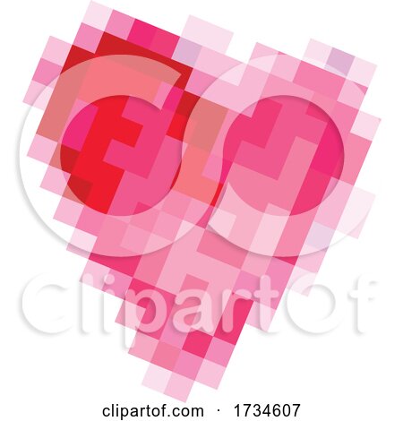 Pixel Valentine Love Heart by NL shop