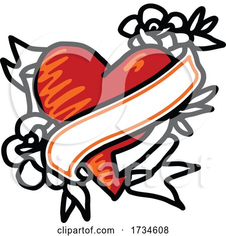Valentine Love Heart Tattoo by NL shop