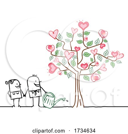 Stick Couple with a Love Tree by NL shop
