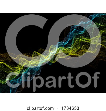 3D Abstract Background with Motion Sound Wave Design by KJ Pargeter