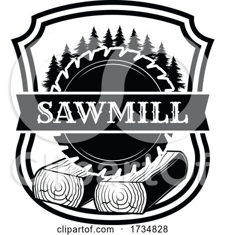 Logging Sawmill or Lumberjack Design by Vector Tradition SM