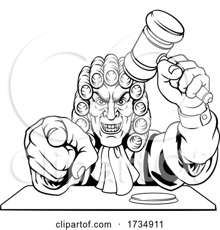 Judge Cartoon Character by AtStockIllustration
