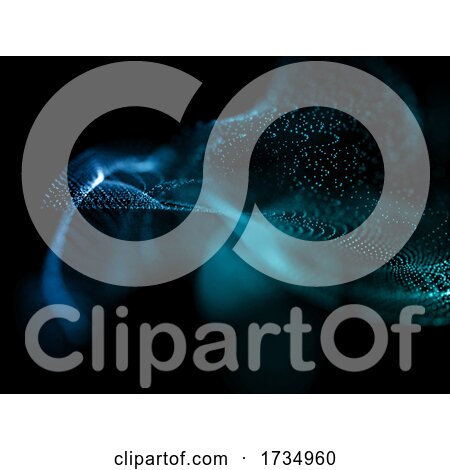 3D Abstract Cyber Particles Background with Shallow Depth of Field by KJ Pargeter
