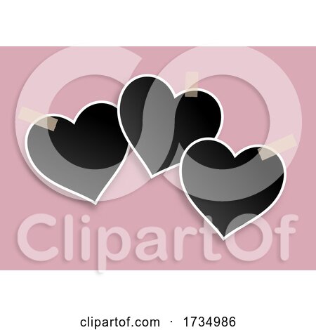 Valentines Day Blank Photo Frames Background by KJ Pargeter