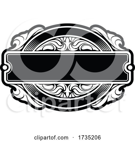 Black and White Antique Flourish Design by Vector Tradition SM