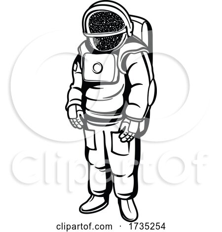 Black and White Space Exploration Design by Vector Tradition SM