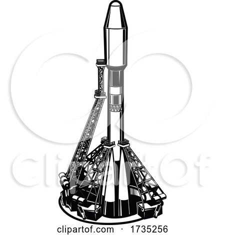 Black and White Space Exploration Design by Vector Tradition SM