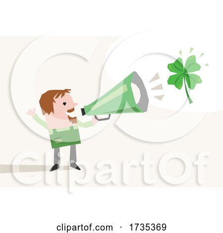 Man Announcing on St Patricks Day by NL shop