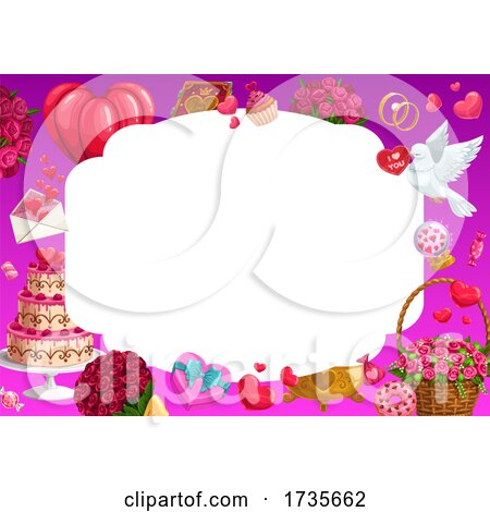 Valentines Day Border by Vector Tradition SM