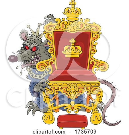 Evil Red Eyed Rat King Behind His Throne by Alex Bannykh