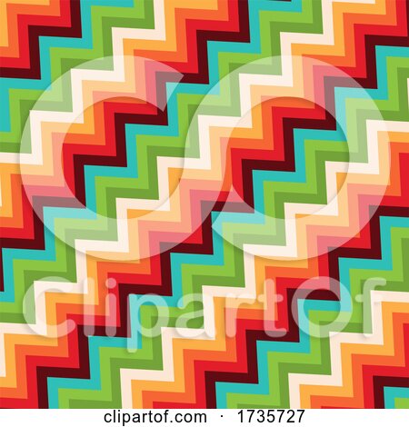 Retro Style Background with Zig Zag Pattern by KJ Pargeter