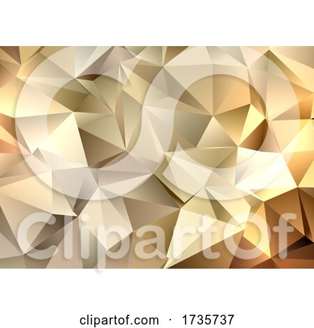 Golden Low Poly Geometric Background by KJ Pargeter